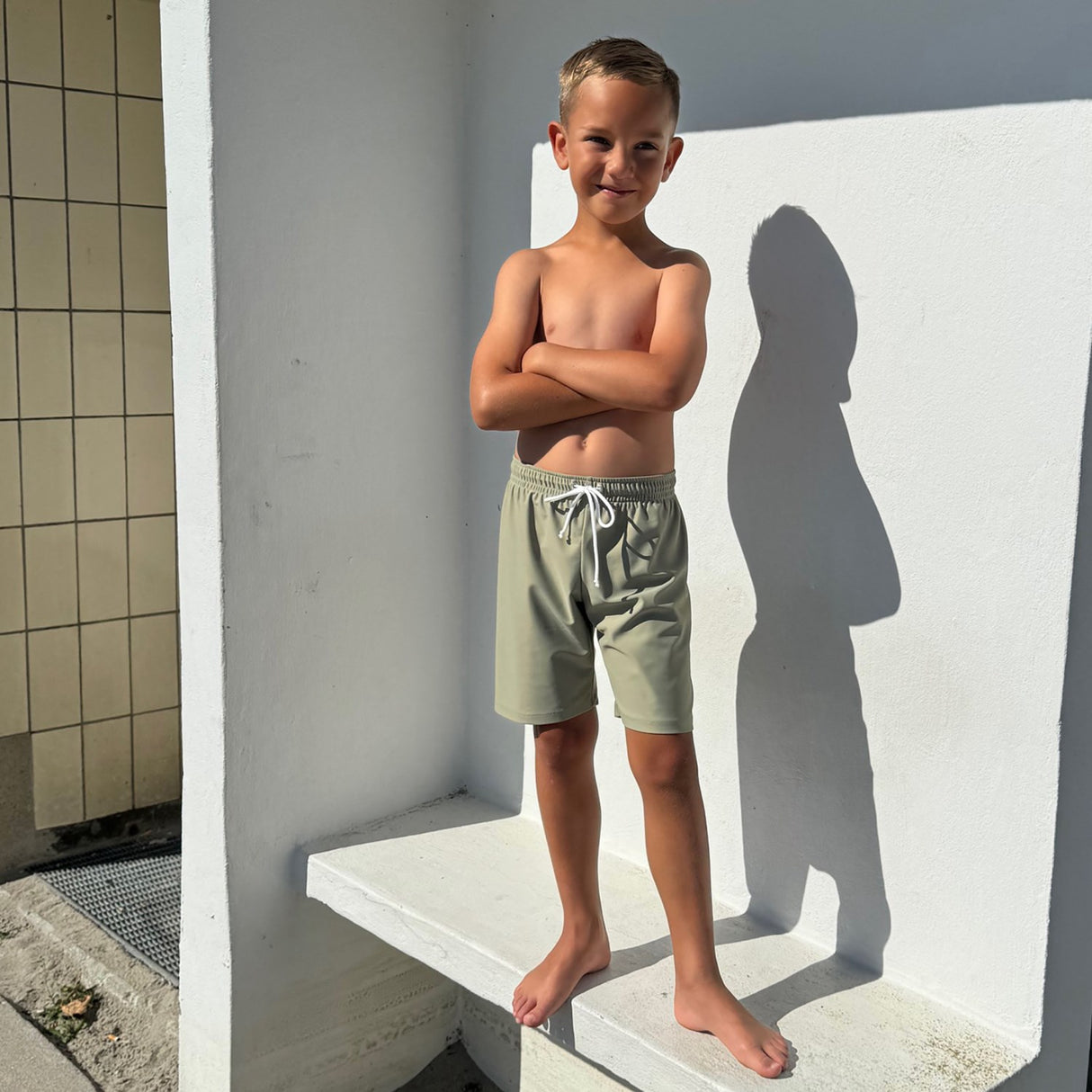 Petit Crabe Olive Alex Swim Shorts