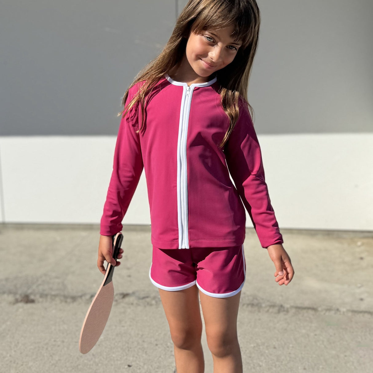 Petit Crabe Mulberry Etoile Zipper Uv-Swim Shirt L/S