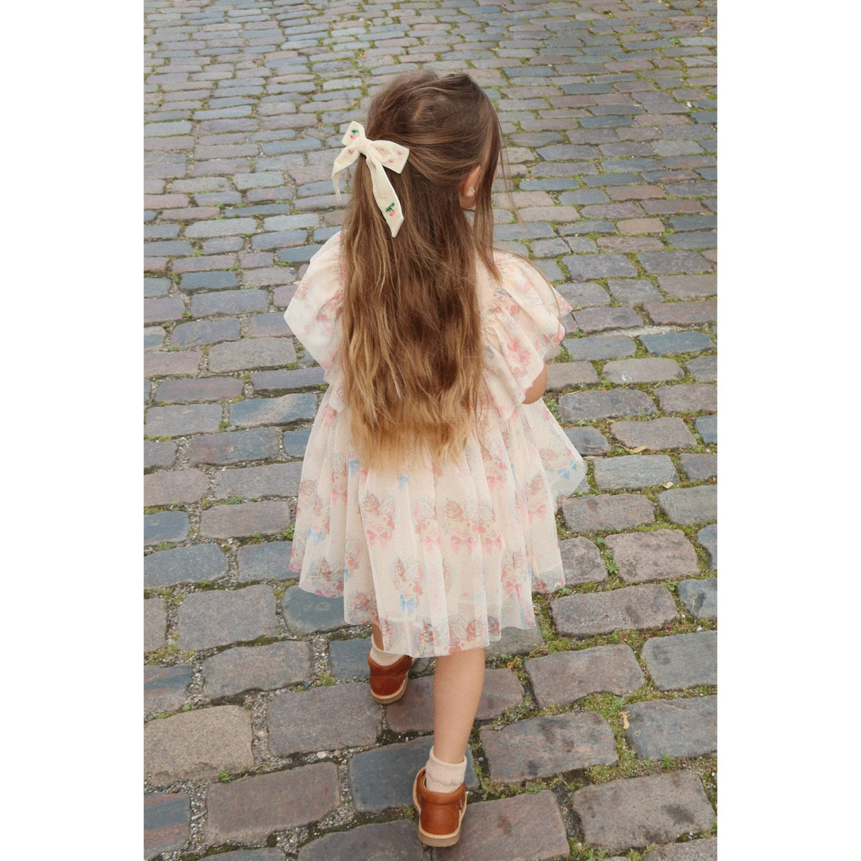 Konges Sløjd Pearled Ivory Velvet Bow Pearly Hair Clip