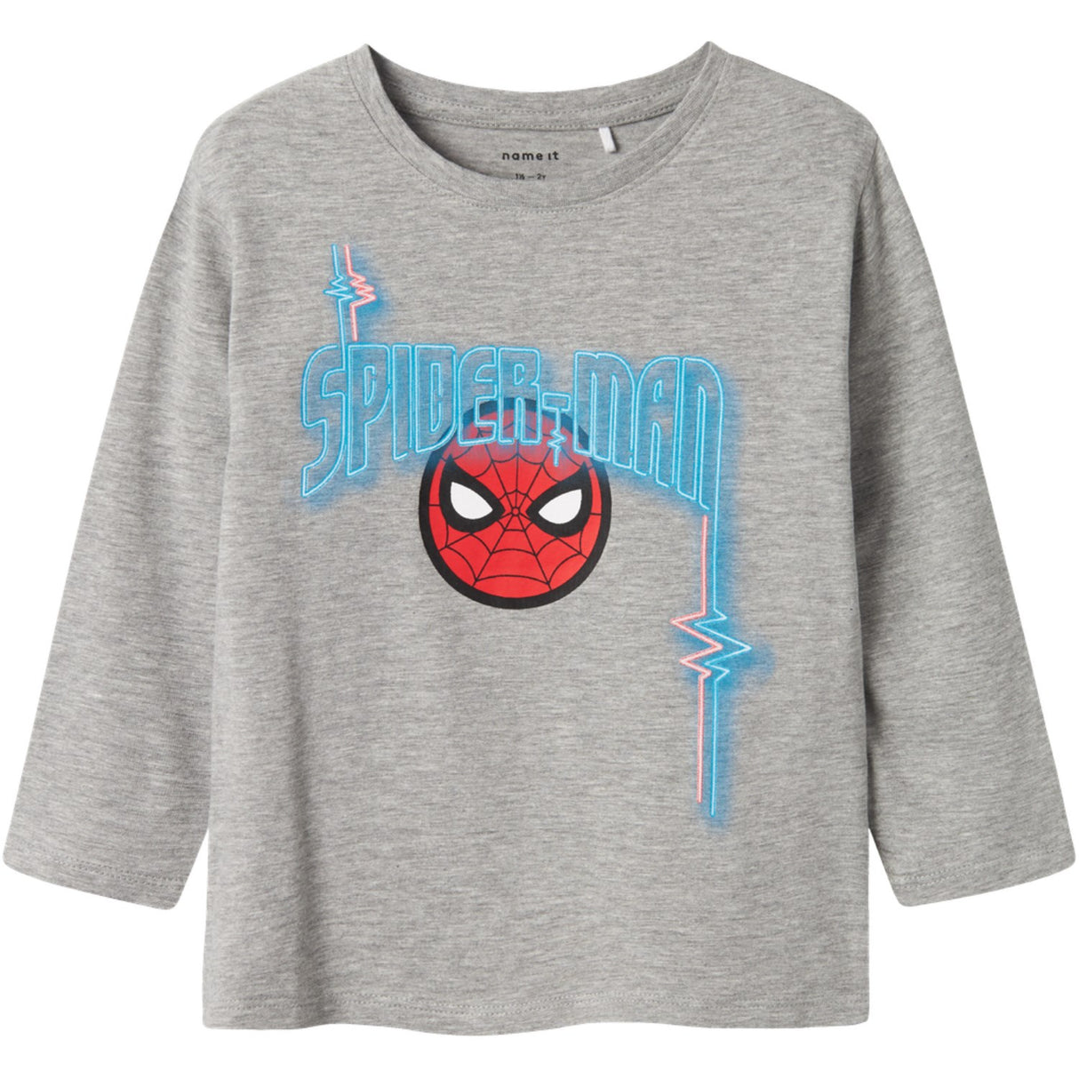 Name It Grey Melange Nmmjacinto Spider Ls Nreg Top Mar