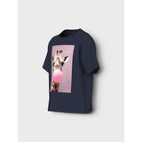Name It Navy Blazer Giraffe Nkfvotea Ss Nreg Top