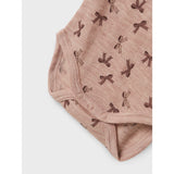 Name It Shadow Gray Bows Nbfwang Wool Rib Ls Body Aop