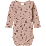 Name It Shadow Gray Bows Nbfwang Wool Rib Ls Body Aop