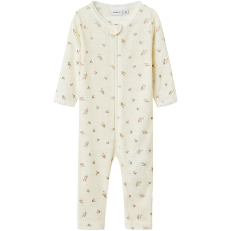 Name It Snow White Small Flowers Nbfwang Wool Needle Nightsuit Noos