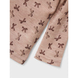 Name It Shadow Gray Bows Nmfwang Wool Rib Ls Top Aop