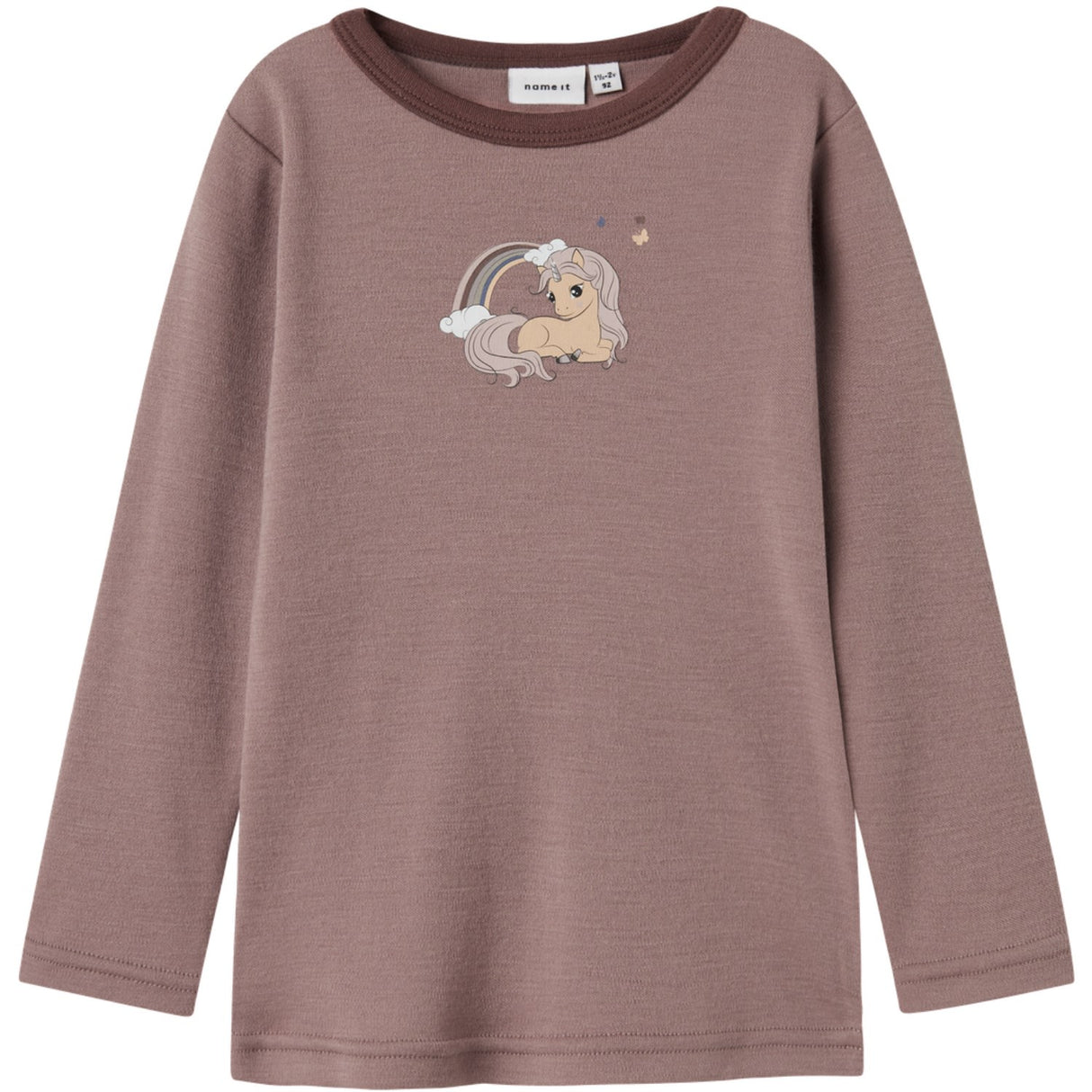 Name It Antler Unicorn Nmfwillit Wool Ls Top