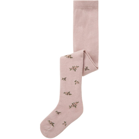 Name It Shadow Gray Small Flowers Nmfwak Wo/Bl Tights Aoj