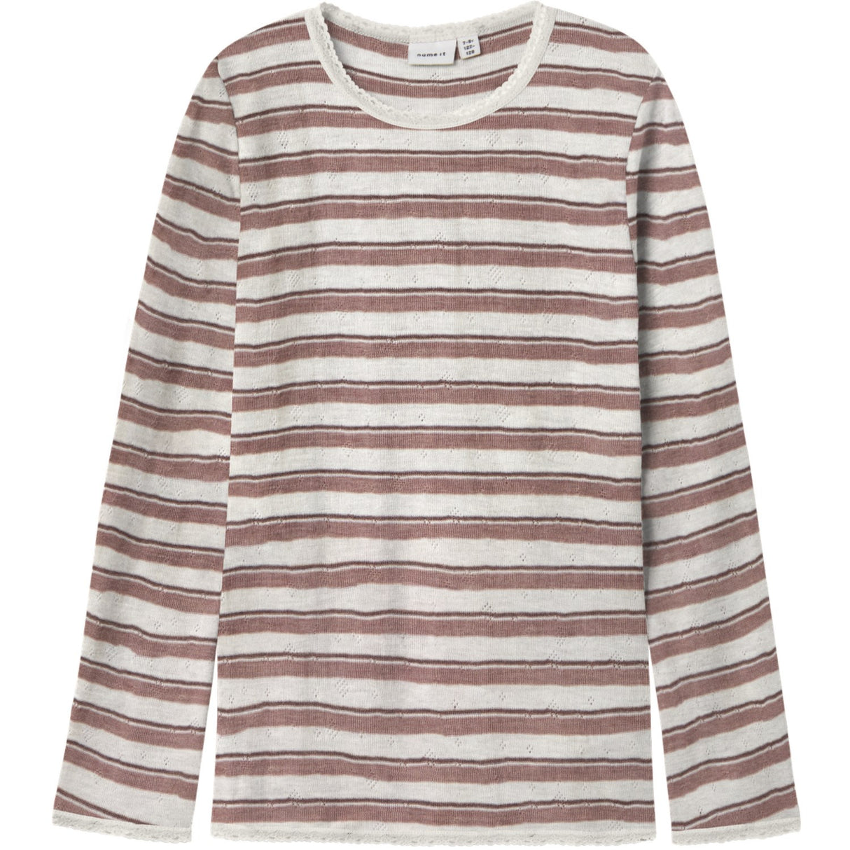 Name It Antler Snow White Nkfwang Wool Needle Ls Top