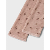 Name It Shadow Gray Small Flowers Nkfwang Wool Needle Leggings