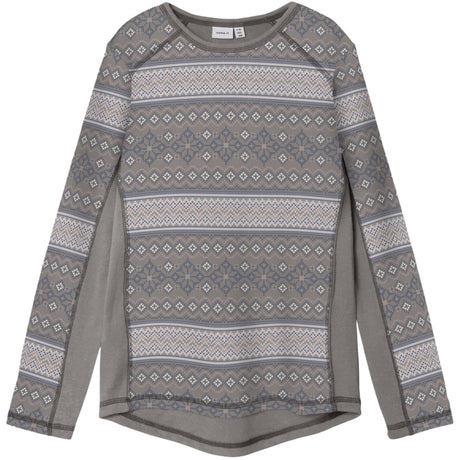 Name It Satellite Snow Pattern Nkfwillto Wool Ls Top