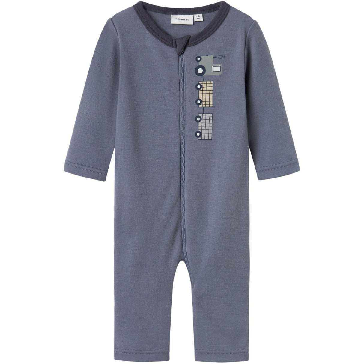 Name It Folkstone Gray Tractor Nbmwillit Wool Ls Suit