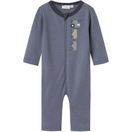 Name It Folkstone Gray Tractor Nbmwillit Wool Ls Suit