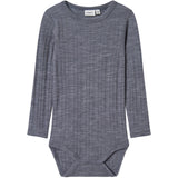 Name It Folkstone Gray Nmmwang Wool Needle Ls Body Solid