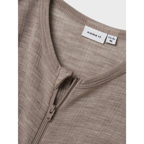 Name It Satellite Nmmwang Wool Needle Nightsuit Solid