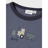 Name It Folkstone Gray Tractor Nmmwillit Wool Ls Top