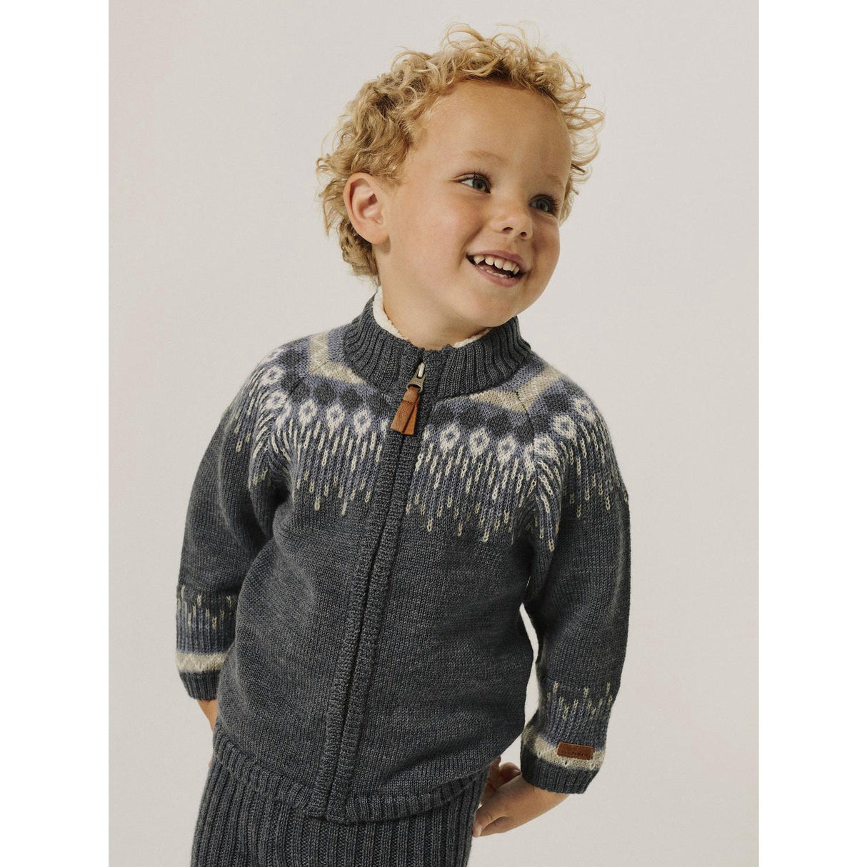 Name It Ombre Blue Iceland Nmmwriss Wool Ls Knit Card