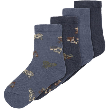 Name It Folkstone Gray Nmmwak Wo/Bl 4P Socks