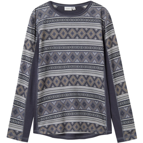 Name It Ombre Blue Iceland Nkmwillto Wool Ls Top