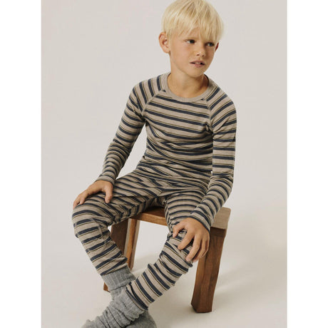 Name It Satellite Ombre Blue Nkmwang Wool Needle Ls Top Stripe