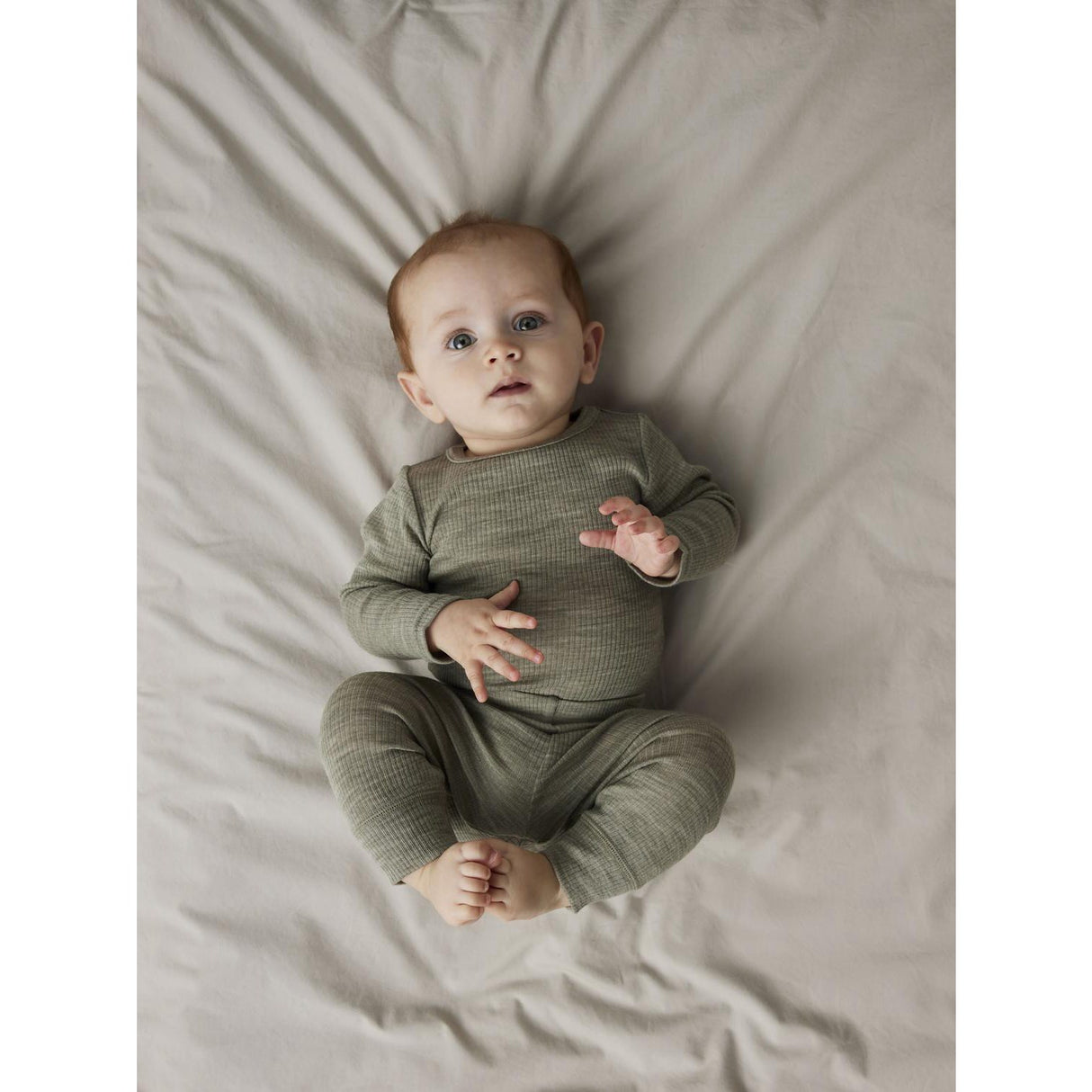Name It Dried Sage Nbnwax Wool Rib Ls Body Noos