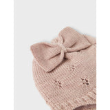 Name It Shadow Gray Bow Nbfwrilla Bow Wool Knit Hat