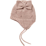 Name It Shadow Gray Bow Nbfwrilla Bow Wool Knit Hat