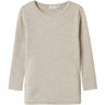 Name It Nacreous Cloud Nmnwax Wool Rib Ls Top Noos