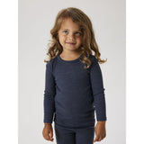 Name It Ombre Blue Nmnwax Wool Rib Ls Top Noos