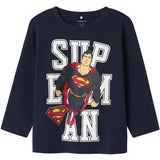 Name It Navy Blazer Nmmjunes Superman Nreg Ls Top Wab