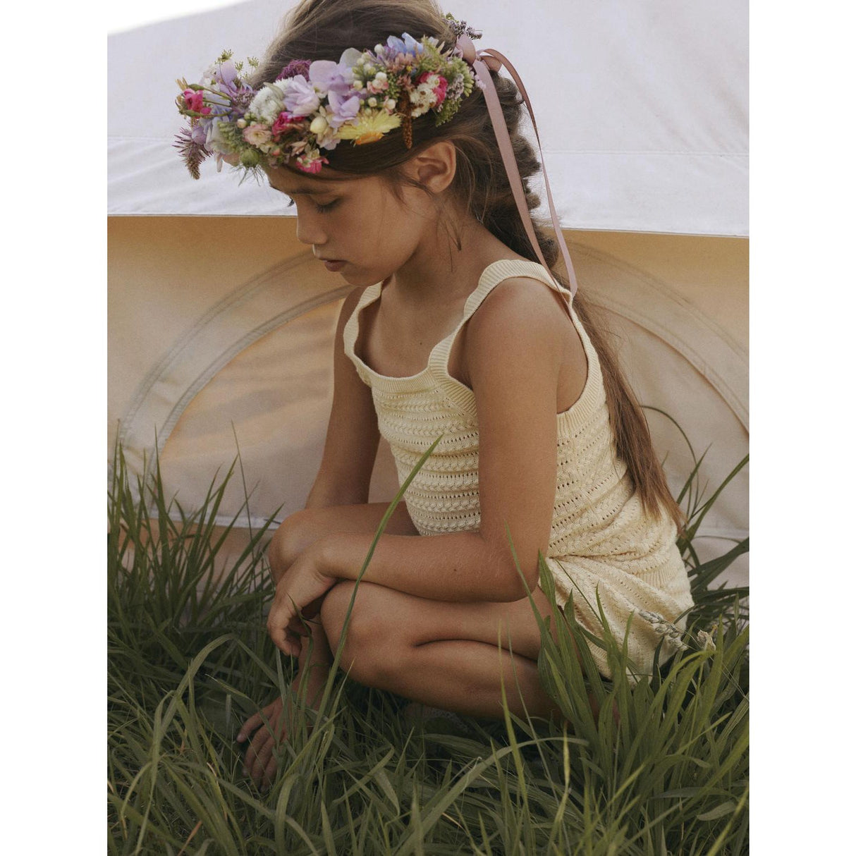 Lil'Atelier Sea Mist Nmfhope Knit Shorts Lil