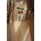 Konges Sløjd Gold Blush Starla Puff Sleeve Dress