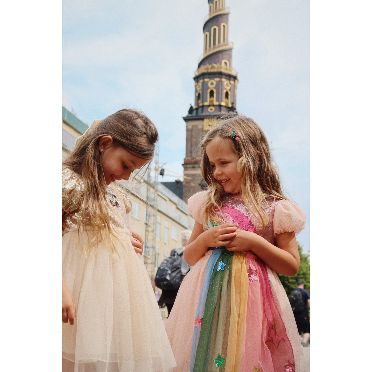 Konges Sløjd Gold Blush Starla Puff Sleeve Dress