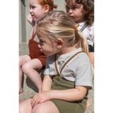 Silly Silas Olive Striped Shorty Tights With Braces