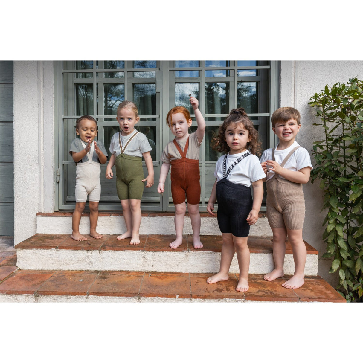 Silly Silas Classic Black Checked Shorty Tights With Braces