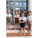 Silly Silas Classic Black Checked Shorty Tights With Braces