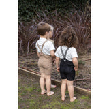 Silly Silas Classic Black Checked Shorty Tights With Braces