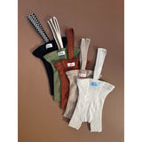 Silly Silas Olive Striped Shorty Tights With Braces