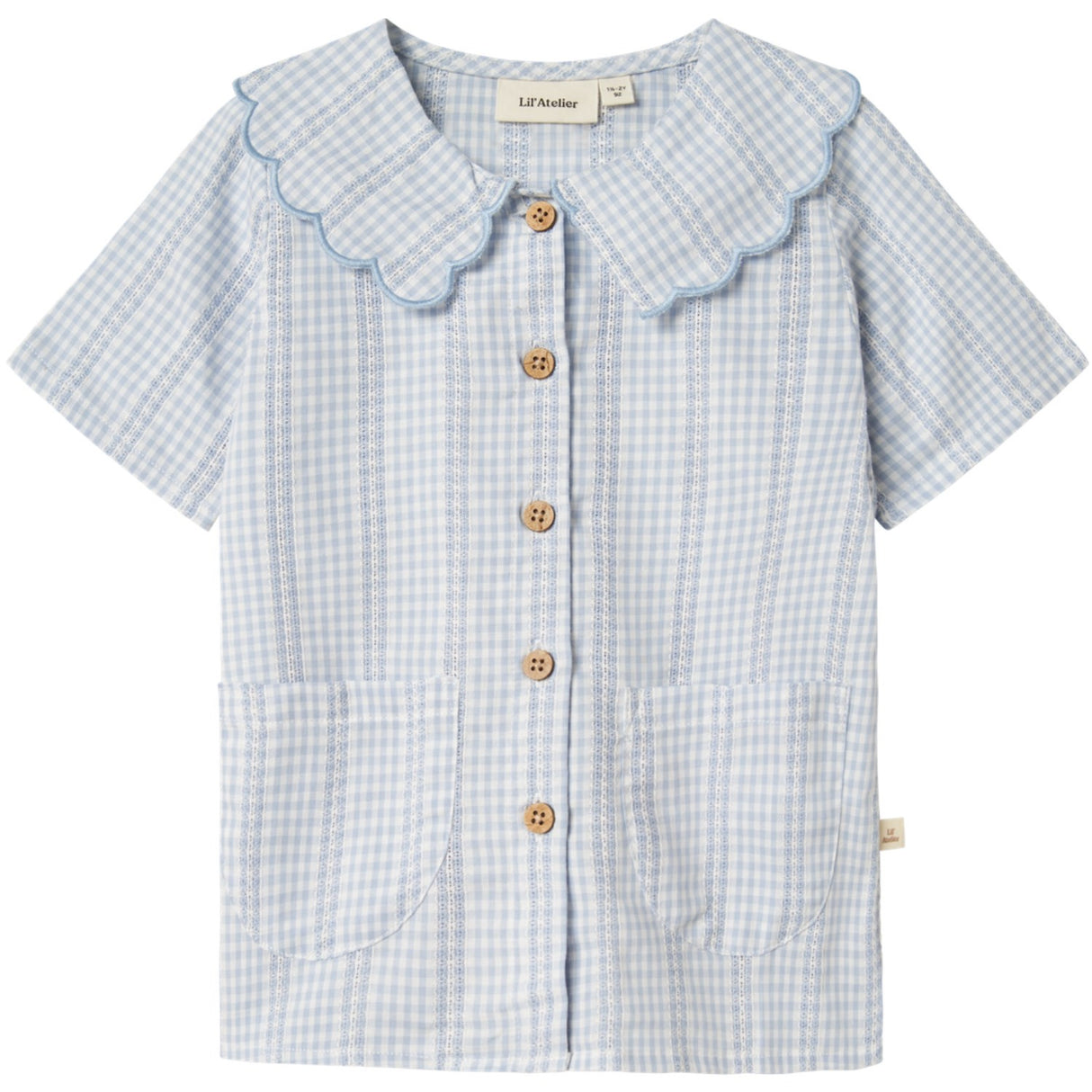 Lil'Atelier Zen Blue Nmfhazelle Ss Loose Shirt Lil