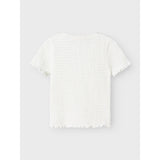 Lil'Atelier Coconut Milk Nmfjacoba Ss Short Slim Top Lil