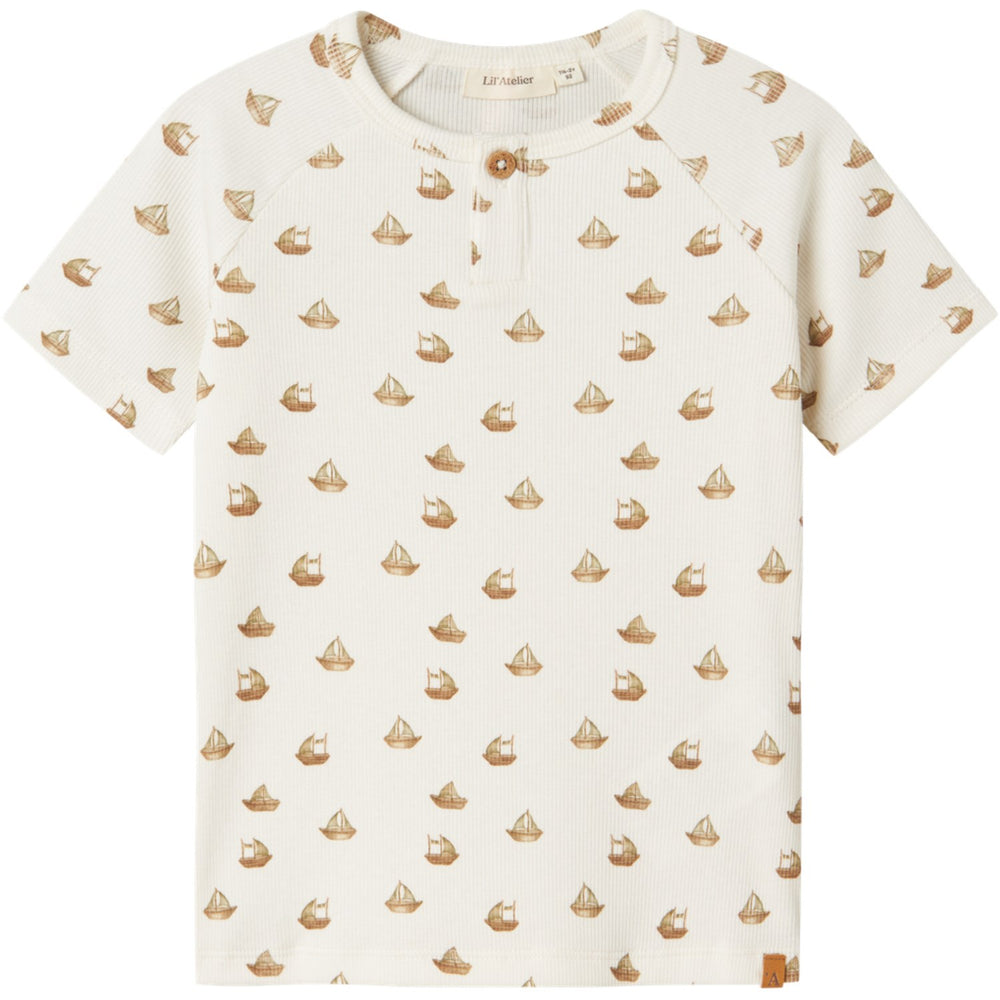 Lil'Atelier Coconut Milk Boat Nmmlavo Eni Ss Slim Top Lil