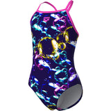 Arena Multi Girl'S Arena Soap Bubbles Swimsuit Light Drop Back