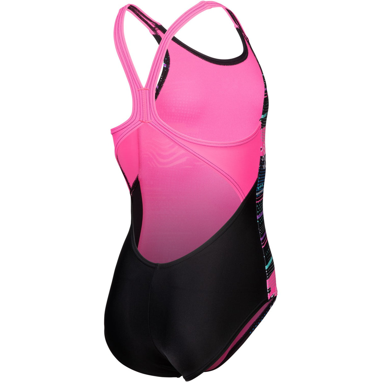 Arena Black Multi- Girl'S Arena Rhythm Swimsuit V Back L