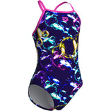 Arena Multi Girl'S Arena Soap Bubbles Swimsuit Light Drop Back