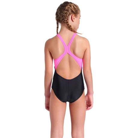 Arena Black Multi- Girl'S Arena Rhythm Swimsuit V Back L