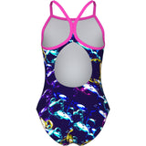 Arena Multi Girl'S Arena Soap Bubbles Swimsuit Light Drop Back