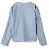 Wheat Blue Swim Stripe Swim T-Shirt L/S Zip Ada