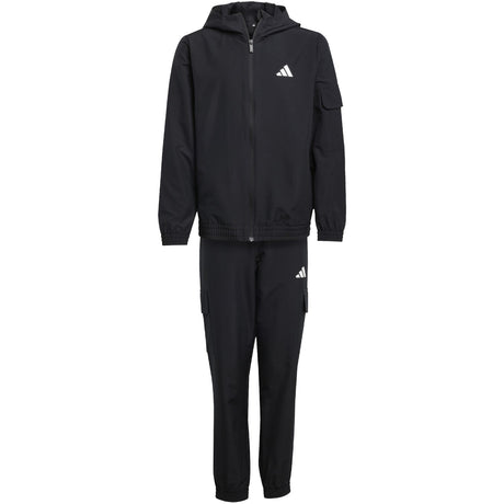 adidas Originals Black/White J Wv Cargo Tracksuit