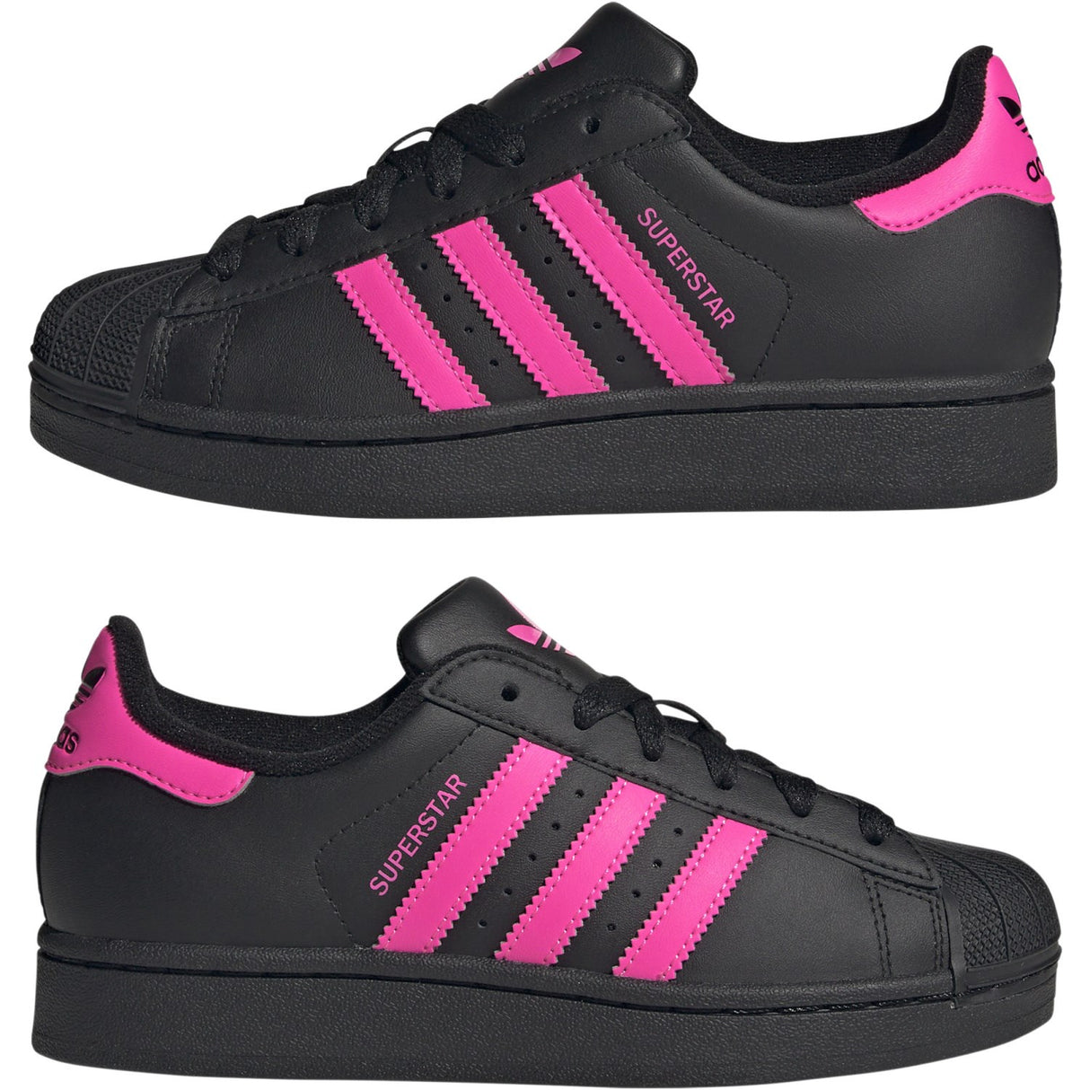 adidas Originals Core Black/Lucid Pink/Core Black Superstar Ii J Sneakers