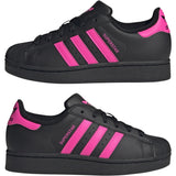 adidas Originals Core Black/Lucid Pink/Core Black Superstar Ii J Sneakers