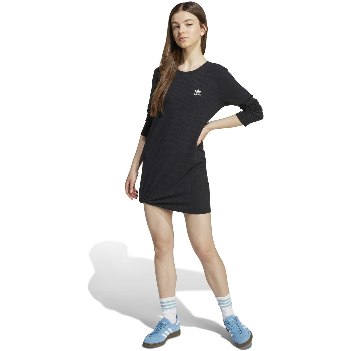 adidas Originals Black/White Wide Rib Dress
